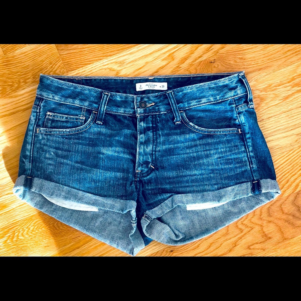 Abercrombie & Fitch Low-Cut Denim Shorts